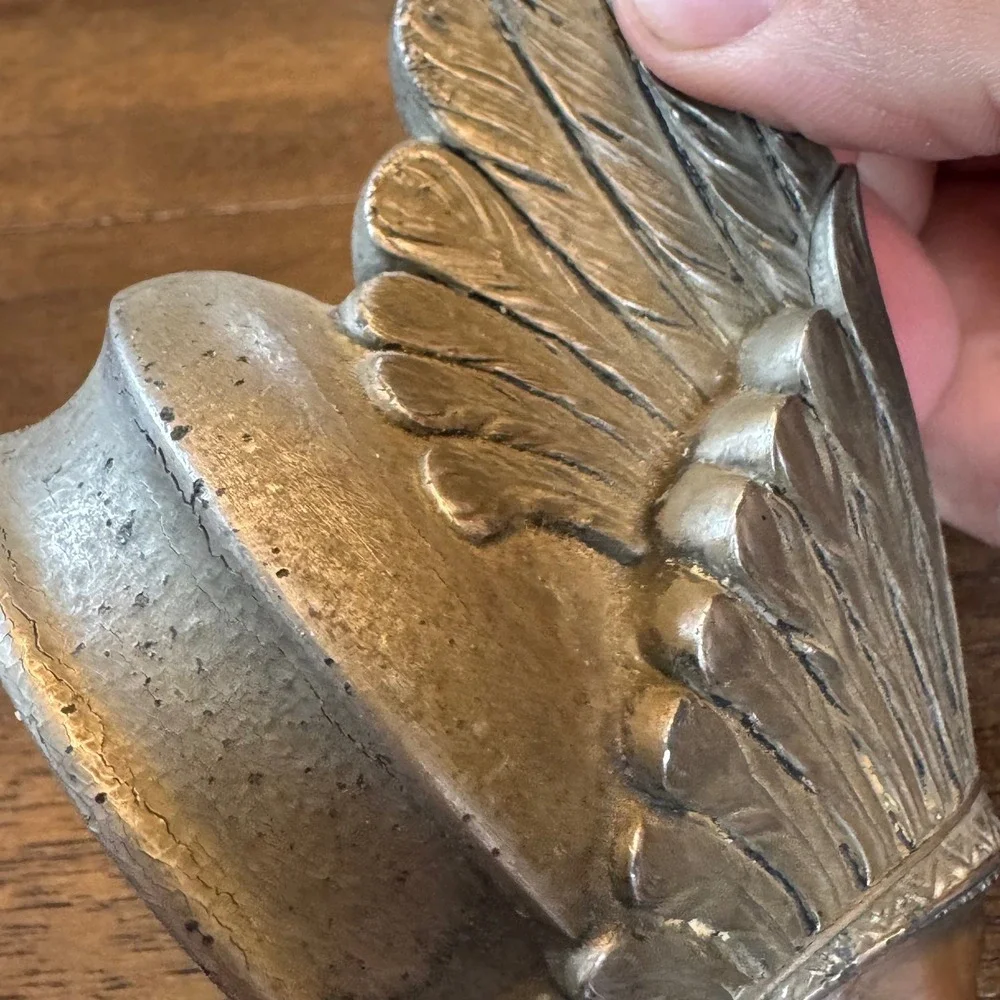 Vintage 1920s Pontiac Native American Radiator Cap Hood Ornament Silver Bronze